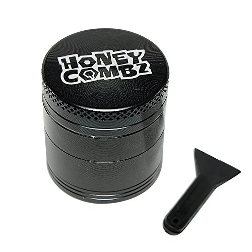 HoneyCombz Aluminum 4 Piece Hand Grinder Mill For Fine Coarse Grind Spice Peppers