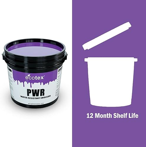Miniatura 8 de Emulsión de serigrafía Ecotex PWR (cuarto de galón - 32oz.) Emulsión fotográfica pre-sensibilizada para pantallas de seda y tela - para serigrafía