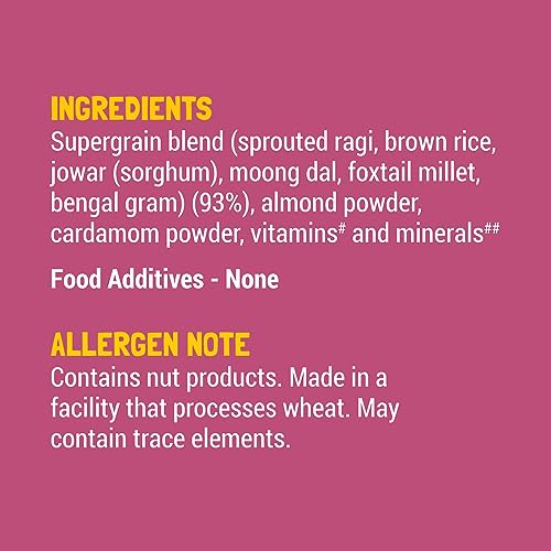 Slurrp Farm Sathu Maavu Baby Cereal | Wholesome Multigrain Mix with Almonds, Lentils & Millets | No Added Sugar or Milk | Easy to Cook & Digest | 7.05 Oz (200g)