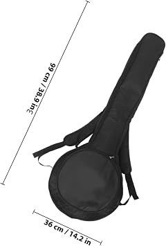 Mikinona Five String Banjo Storage Banjo Case for Ideal for Traveling and Storage Padded Design for String Instruments