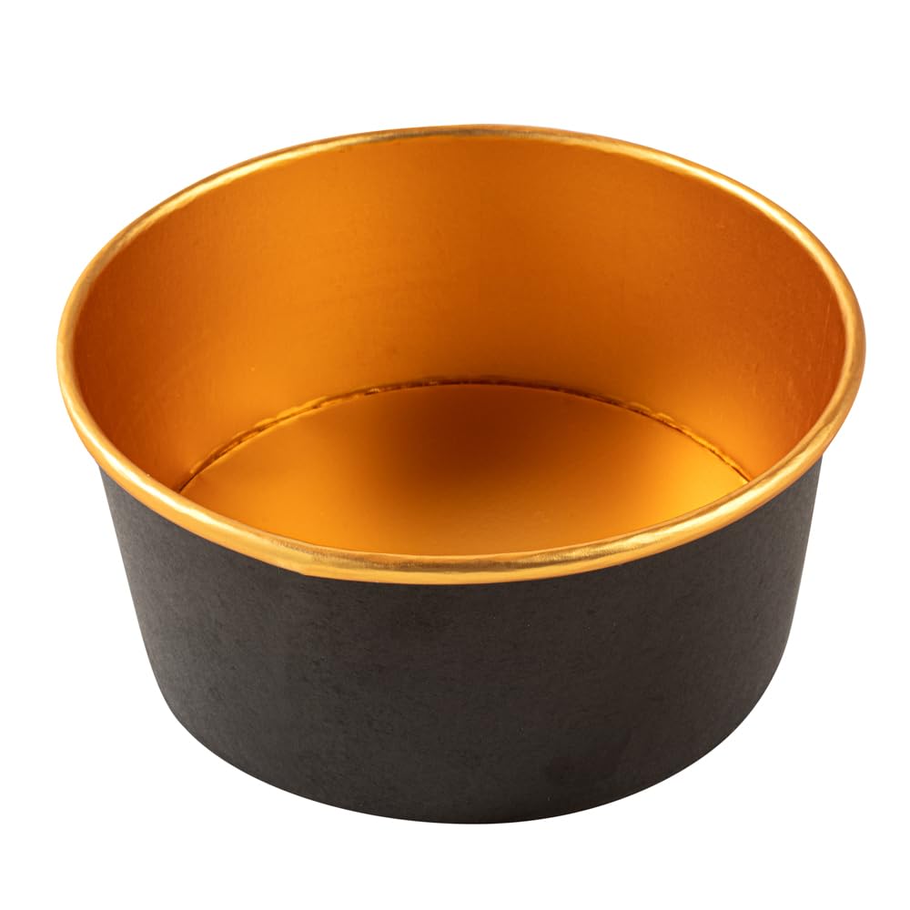 Restaurantware Foil Lux - Contenitore da asporto, 50 contenitori isolati per alimenti, antigrasso, impilabili, in carta nera, per cibi caldi o freddi, con coperchi venduti separatamente