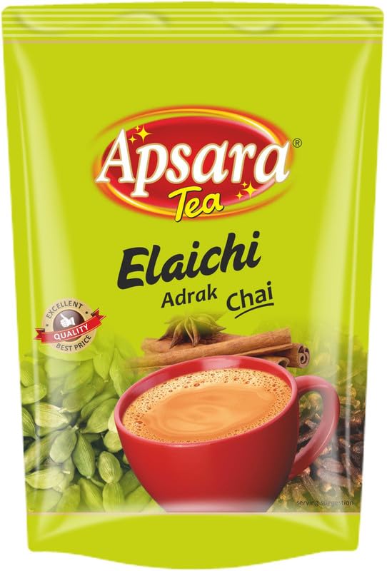 APSARA Elaichi Adrak Granule Chai | Ginger & Cardamom Flavoured Spiced Tea | Strong, Aromatic & Refreshing Blend | 800g Pack