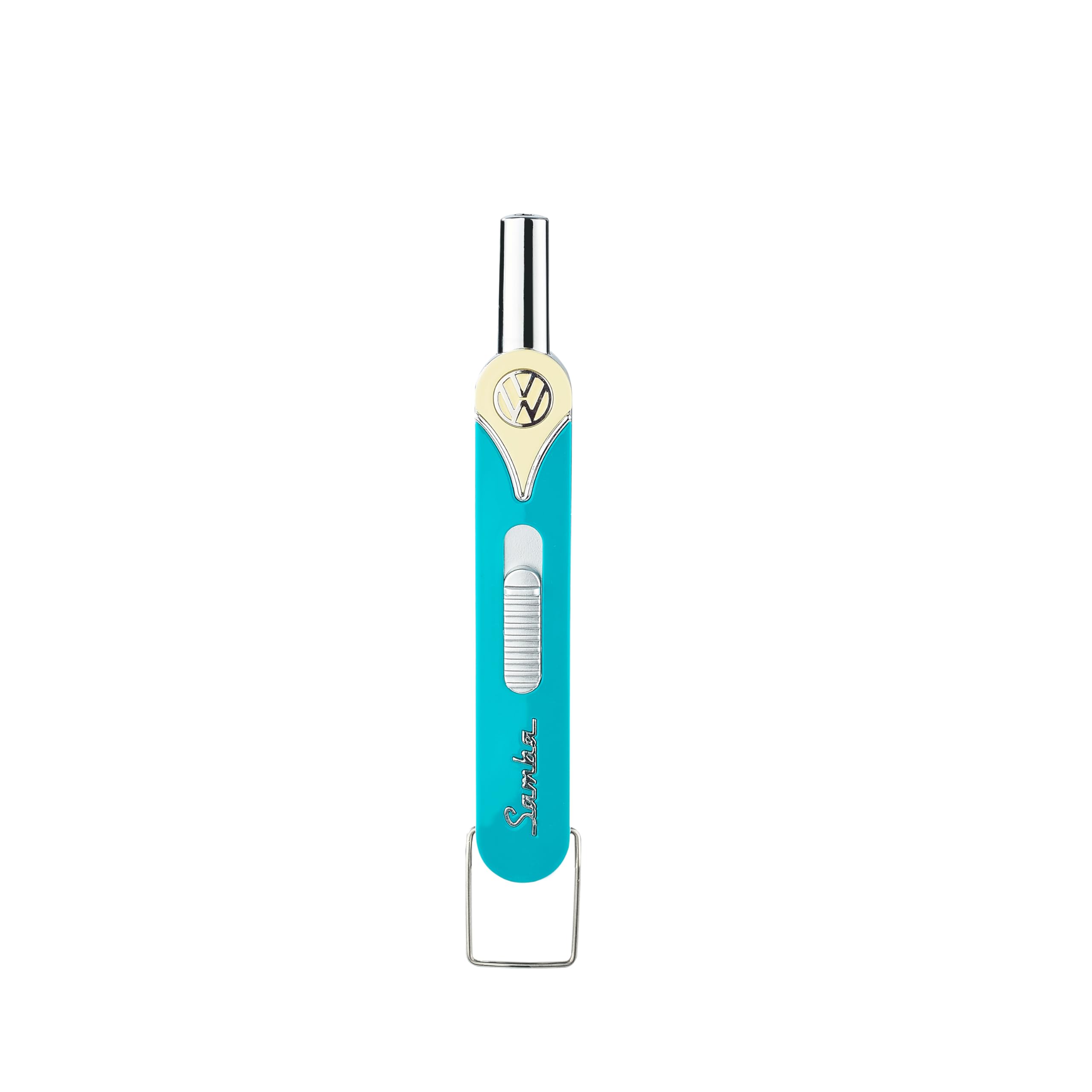 Brisa VW Collection – Briquet à Tige VW T1 Bulli Bus Rétro/Vintage en métal avec Long Cou, Rechargeable (Bleu/2,3 x 1,5 x 16,3 cm)