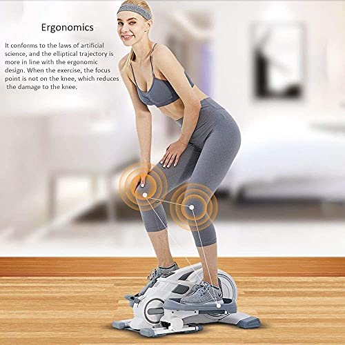 Image of Mini Stepper Elliptical Machine Fitness Exercise Trainer with Non-Slip Pedal and Adjustable Resistance, HD Display，Suita