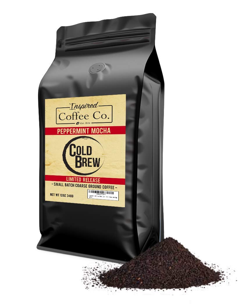Peppermint Mocha - Flavored Cold Brew Coffee Grounds - Inspired Coffee Co