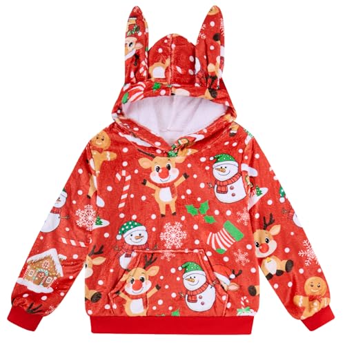 Fanient Weihnachtspullover Mädchen Xmas Rentier Drucken Pullover...