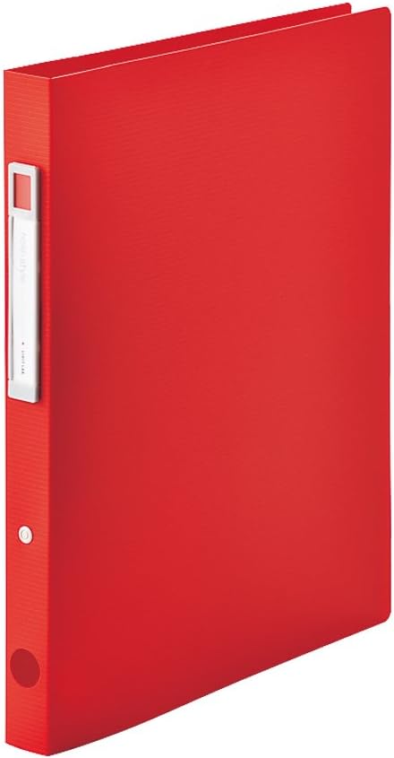 Lihit Lab F7681-3 Ring File, A4, 2 Holes, Red
