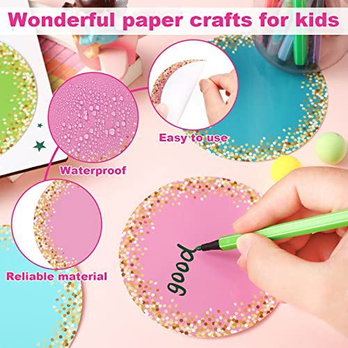 Image of Geyee 60 Pcs Circle Cutouts Confetti Colorful Circles Accents Large Confetti Circles Classroom Decorations Round Cutouts Class Jobs for Kids DIY Craft Bulletin Board Back to School Season