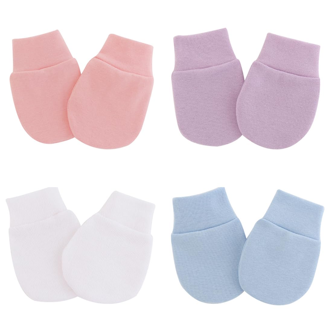 Moufles Bébé 0-6 Mois - Lot De 12 Paires - Coton Doux - Anti-Griffures - Pour Nouveau-Nés