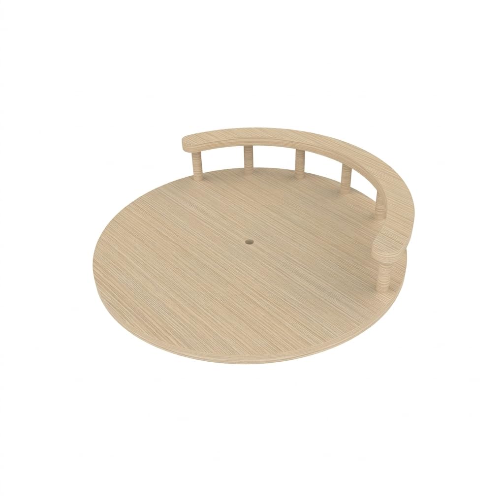 Yunmeryker Top Perch Replacement Parts for feline climbing structure, Multi-Layer Oak Board Post Replacement with Screws, Light Wood, Simple