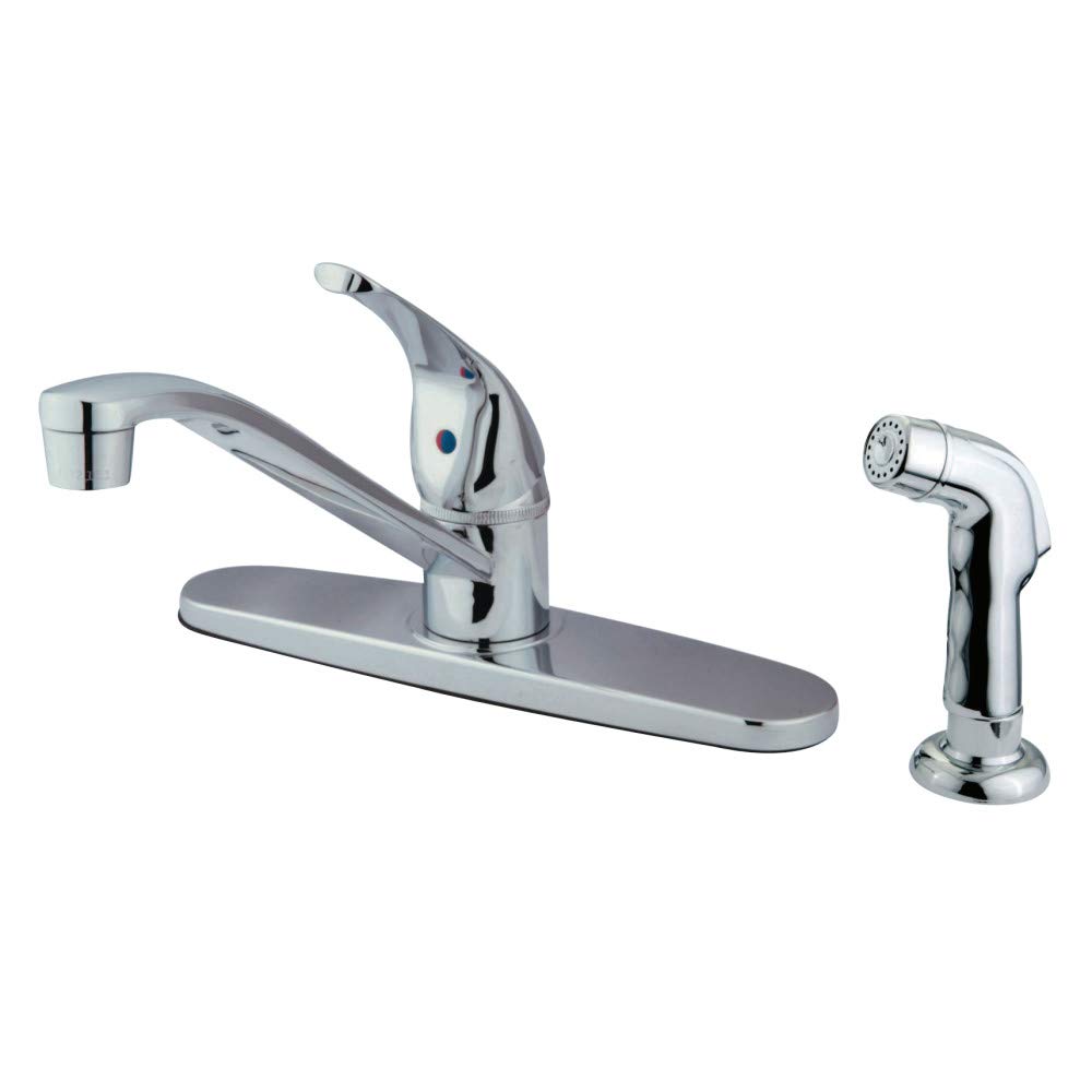 Kingston Brass KB5720SP 8 inç Centerset Mutfak Bataryası, 8 inç Emzik Erişimi, Parlak Krom