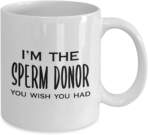 Miniatura 2 de Im the Mens Funny Sperm Donor Coffee Mug Tea Cup - Novedad de 11 oz - Diseños de broma de fertilidad - Regalos para donación de banco de esperma Bio