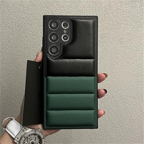 Coque S23 Plus antichoc en TPU souple doudoune verte arrière