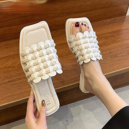 Slippers pour femmes open toe flat contre la chaleur