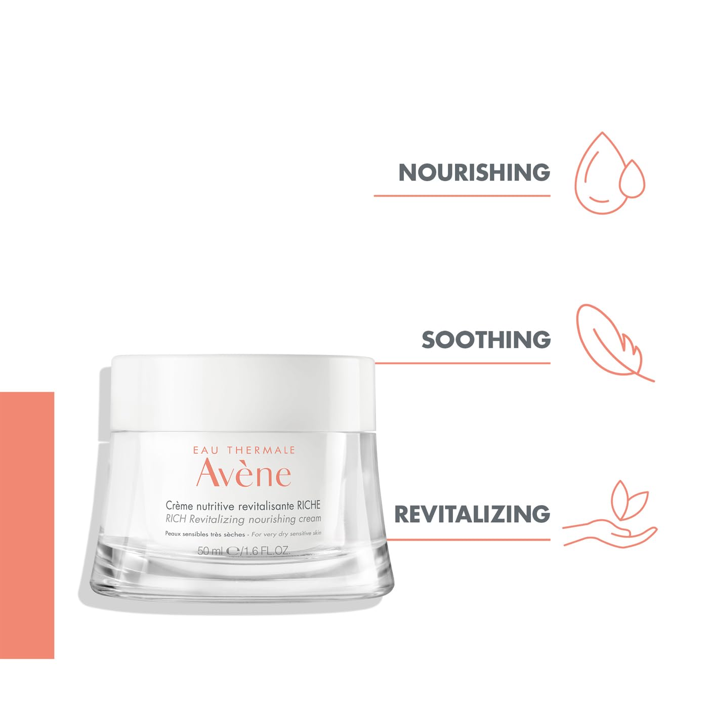 Avene Eau Thermale Rich Rev. Nourishing Cream 50ml Very Dry Sensitive Skin, 50 ml (Pack of 1) - Image 2