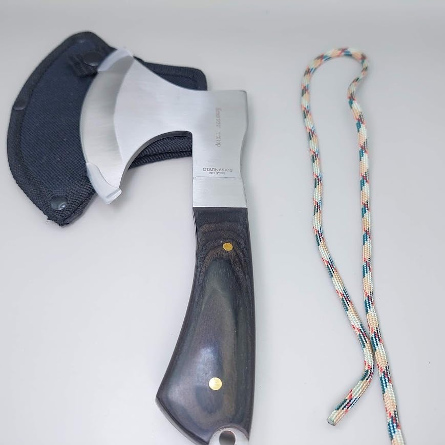 Amazon | GlowTact 斧 おの 薪割り手斧 鉈 キャンプ用品 ガーデン 園芸用品 アウトドア用品 ステンレス鋼 保護ケース付 ...
