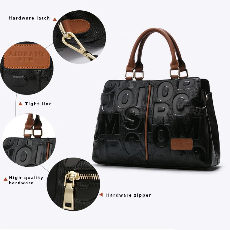 Women's Layer Cowhide women's Handbag Soft Leather Broadband Large Capacity Business bag3