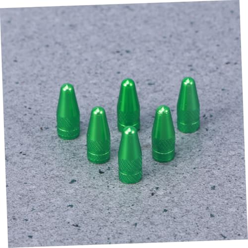 6 Pzs Tapas de Válvula de Neumático para Bicicleta de Aleación de Aluminio Verde para Válvulas Francesas, Protecciones Antipolvo para Bicicletas de Montaña y de Carretera miniatura 3