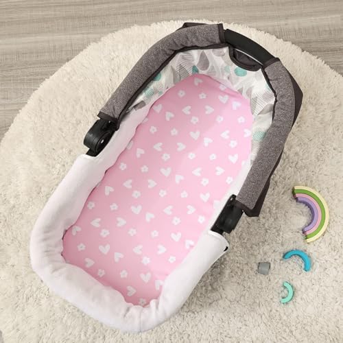 Image of PHF 3 Pack Soft Bassinet Sheets, Butterfly Breathable Comfy Cradle Sheets for Baby Girls, No Slip Universal Fit for Most Cradle and Bassinet Mattress, Butterfly