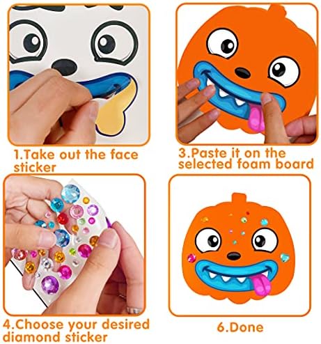 Halloween Crafts for Kids DIY Pumpkin Craft Kits Foam Pumpkin Craft Kit Halloween Foam Pumpkin DIY Craft Kit Halloween Pumpkin Craft Kit Halloween Foam Pumpkin Stickers