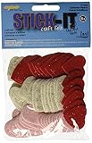 Stick It Felt Glimmer Shapes-Hearts 51/Pkg