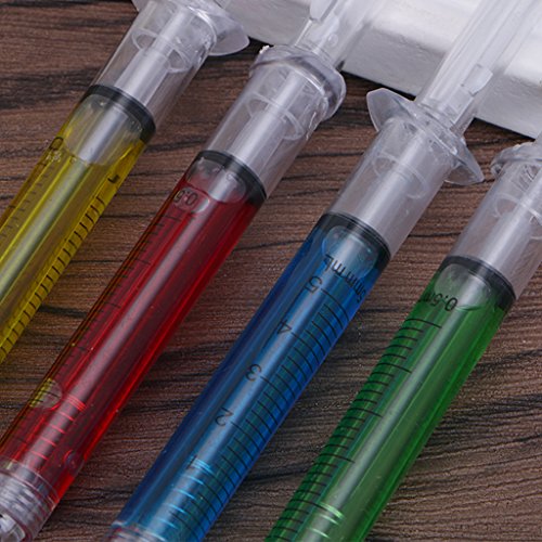 4 bolígrafos tipo jeringa de gel negro miniatura 5