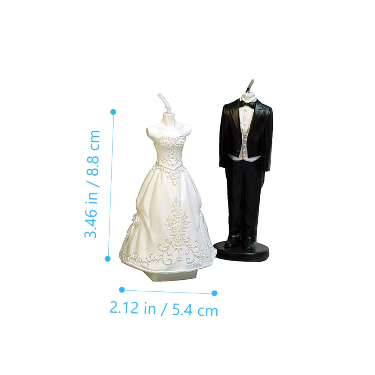 Abaodam 1 Paire Bougies De Mariage Bougie De Couple De Mariage Bougie Costume De ié Bougies Rituelles De Bougie Votive De Jeune ié Gâteau Paraffine Robe De iée