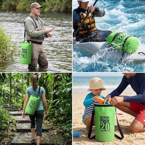 Image of Floating Waterproof Dry Bag for Kayaking Boating Paddle Boarding | 5L /10L /15L /20L /30L Lightweight Small Waterproof Backpack Keeps Gear Dry And Afloat For Hiking Camping Beach With Roll Top