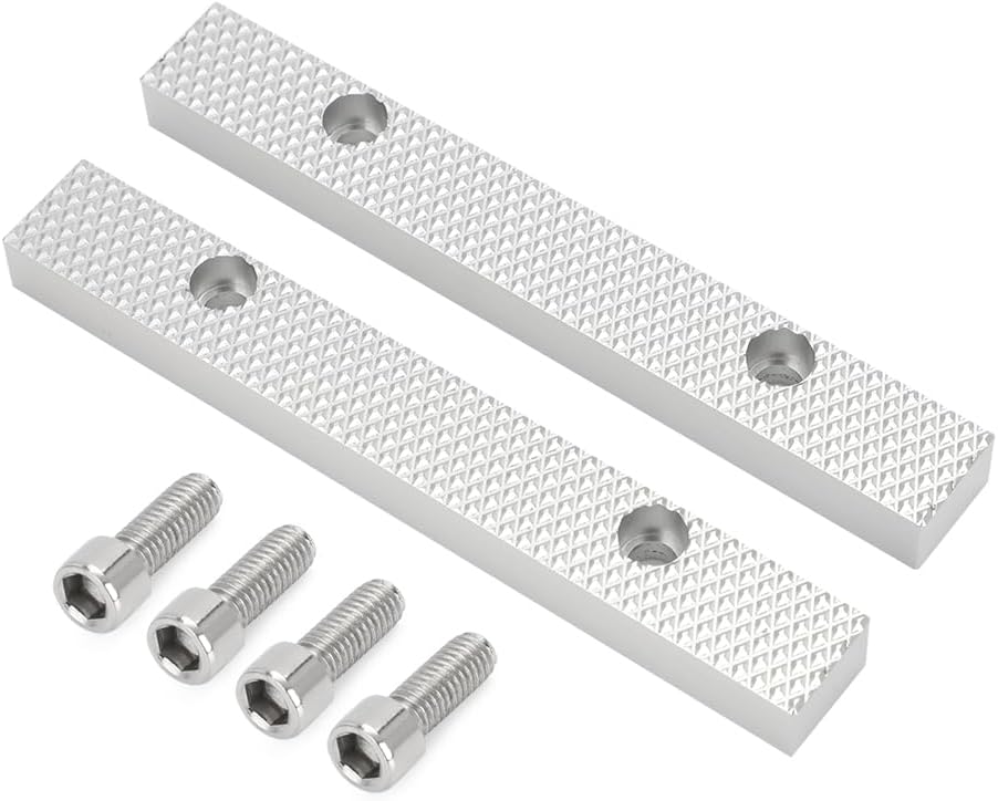 AUTOVIC Vise Jaws 5 1/2" W 3" C-C Offset Jaws Aluminum for Craftsman Columbian Vises
