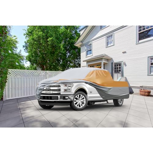 Image of Multilayers Truck Cover Waterproof All Weather, Heavy Duty Outdoor Pickup Car Cover, Rain Snow Sun Uv Protection, Fit Ford F150, Chevy Silverado, Dodge Ram 1500 etc, XXL-250 x 79 x 71 inch