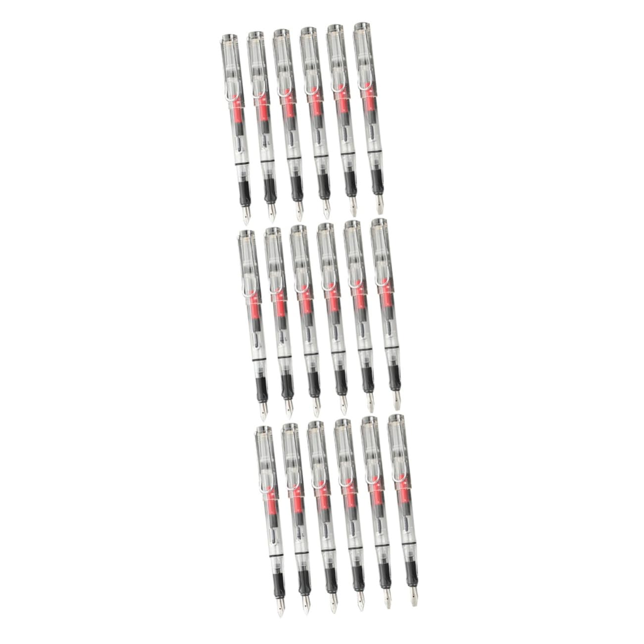 Uonlytech 3 Ensembles Stylo Plume Transparent Avec Absorption Encre Stylo Réutilisable Outil Écriture Portable Pour Écoles Et Bureaux 6 Pièces * 3