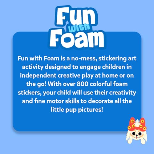 Image of Skillmatics Foam Sticker Art Activity - Puppies, Mess-Free Fun for Kids, 800+ 3D Foam Stickers, DIY Felt Craft Kits, Gifts for Girls & Boys Ages 3, 4, 5, 6, 7