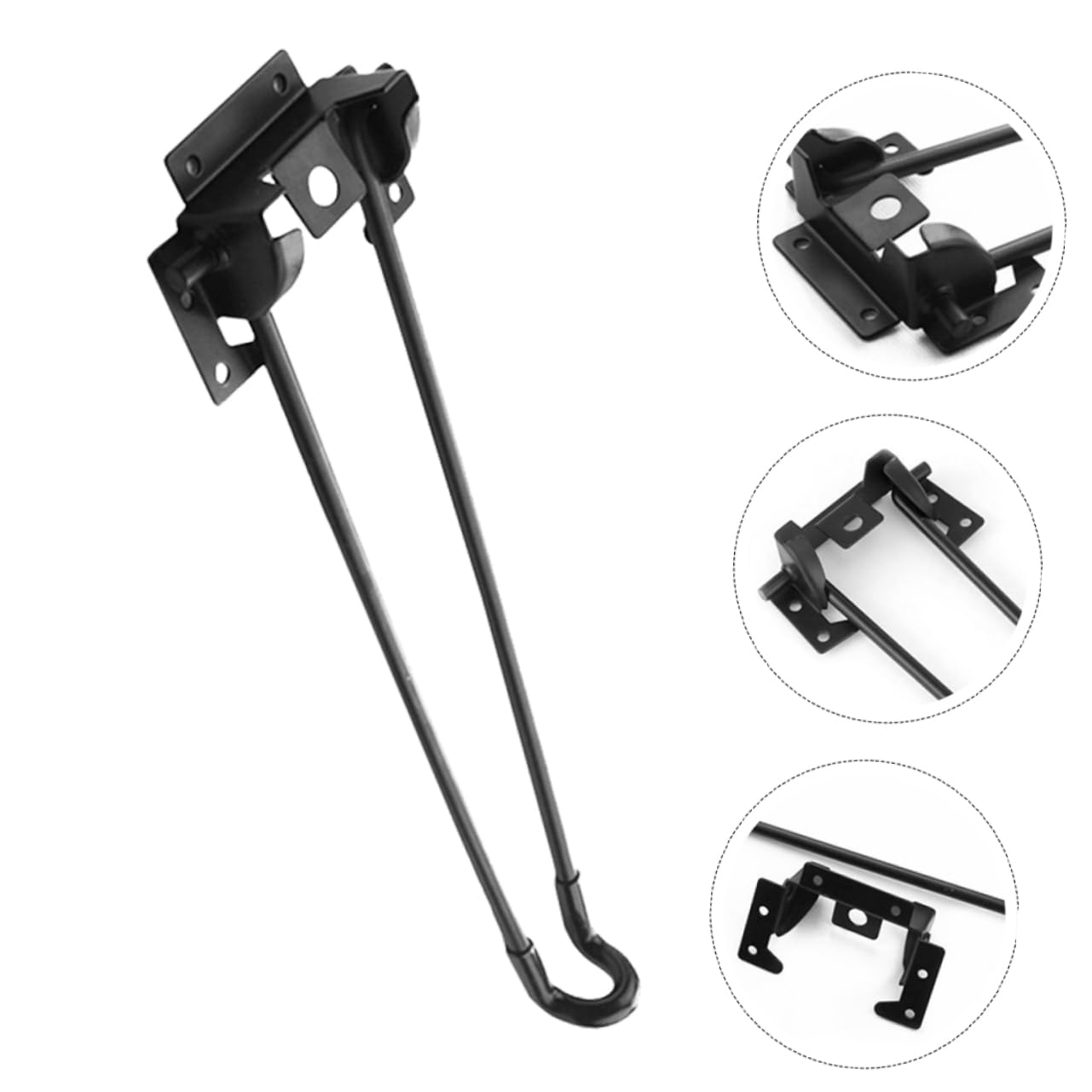 Schreibtischbein Klappbar aus Schwarzem Eisen Robust und Multifunktional 4 Stück Klappbare Tischbeine für Couchtisch und Nachttisch Geeignet