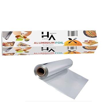 Aluminium Foil | Aluminium Foil Home Aesthetic Sheet | Aluminium Foil Wrap (1KG, 17 Microns) (Food Packing | Food Wrapping | Serving | Storing) (25 Meters). (1 KG)