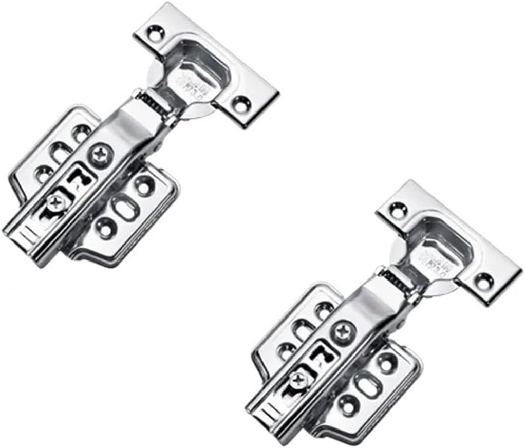 2/10PCS Stainless Steel Cabinet Hinges Soft Closing Hydraulic Door Hinge Damper Concealed with Screws(Inset - 2PCS)