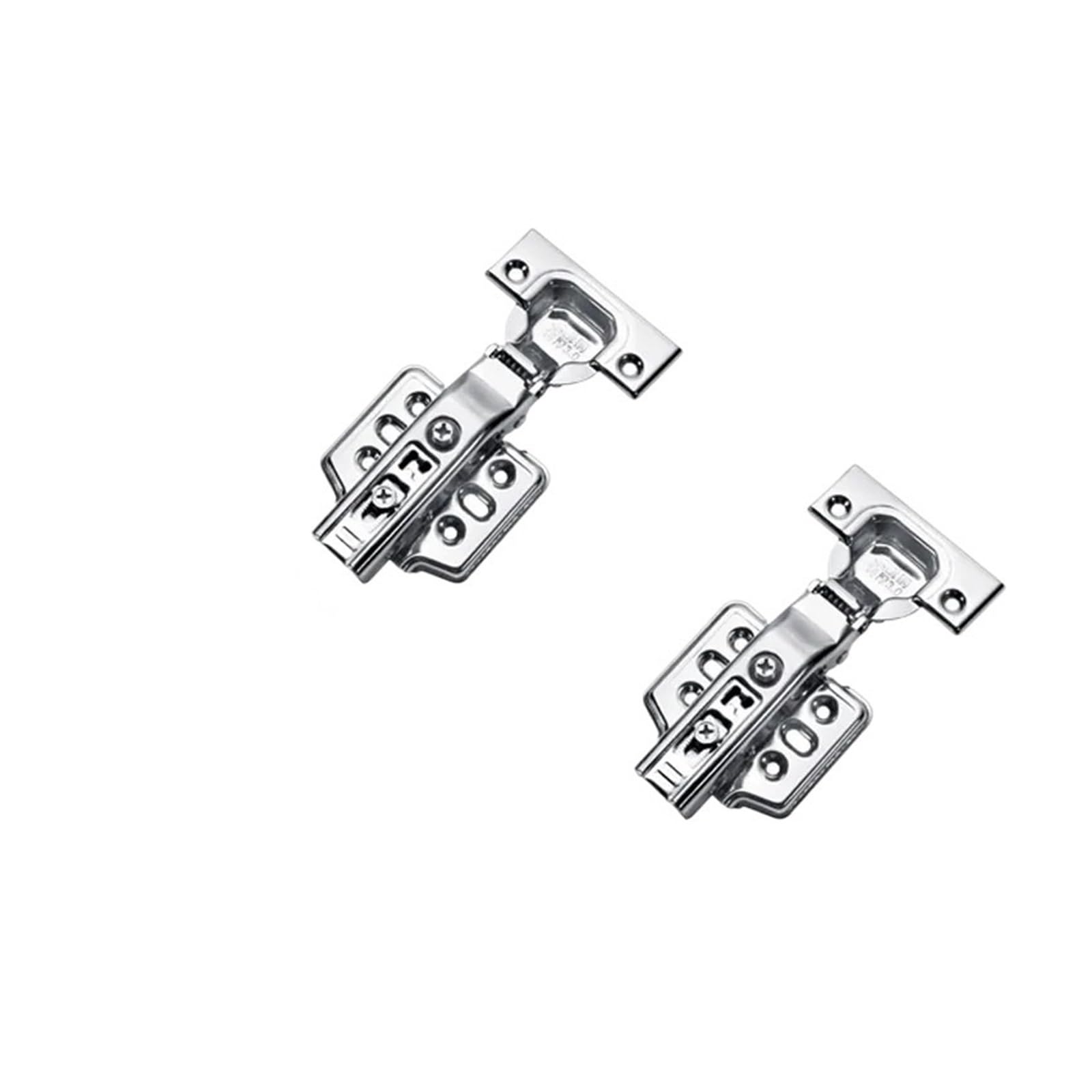 2/10PCS Stainless Steel Cabinet Hinges Soft Closing Hydraulic Door Hinge Damper Concealed with Screws(Inset - 2PCS)
