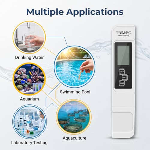 Image of 3-in-1 TDS Meter with EC & Temperature Testing | Digital Water Quality Tester for Drinking Water, Aquarium, Pool & RO Systems