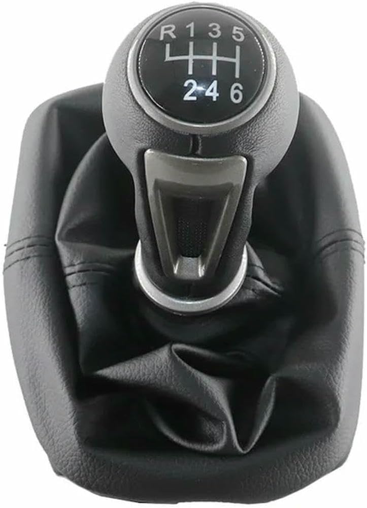Gznbb 6 Speed Car Manual Gear Shift Knob Boot Cover Gaiter Lever Shifter Handle Stick, For Seat Alhambra 2000-2010