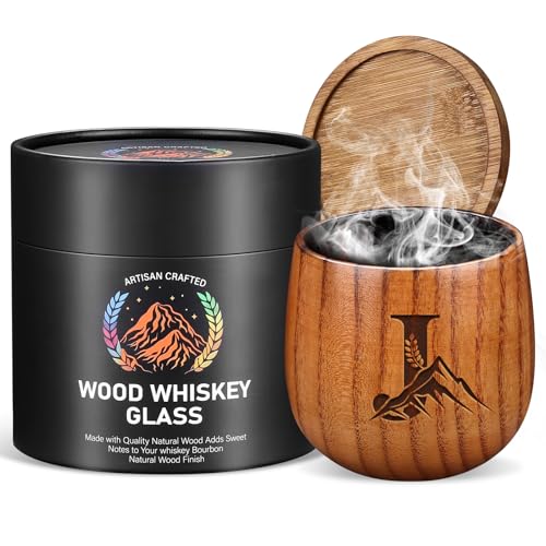 Argefkeen Charred Wooden Whiskey Glasses Personalized Bourbon Drinking Glass Ideas