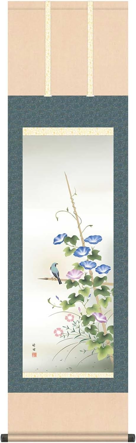 百嶺 九 十 九 翁 雪 人石枕の図 仏具表具 軸先も仏具 百嶺