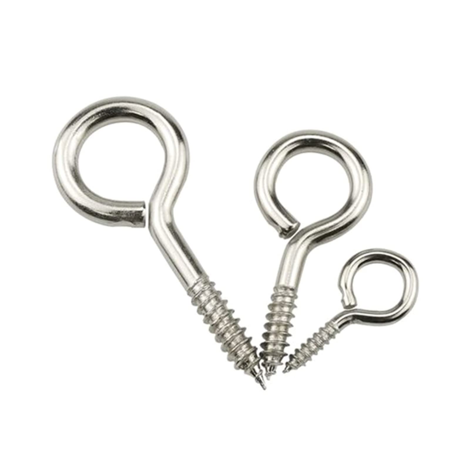 Crochets à vis pour plafond， Crochets à vis à œil en acier inoxydable M3/M4/M5, 20 pièces(M3x40)