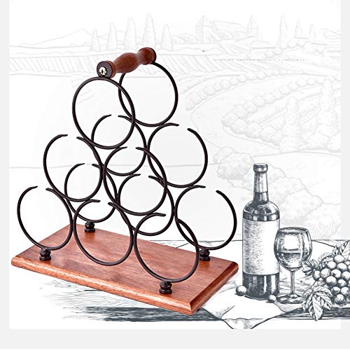Soporte para botellas metal 6 lugares negro miniatura 3