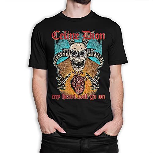Celine Dion - My Heart Will Go On Heavy Metal Cool T-Shirt Large Black