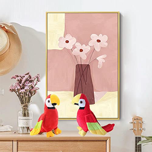 Chelei2019 9.8" Parrot Plush Stuffed Animal Bird Soft Cute Realistic Red Parrot Toy For Kids #TOP1