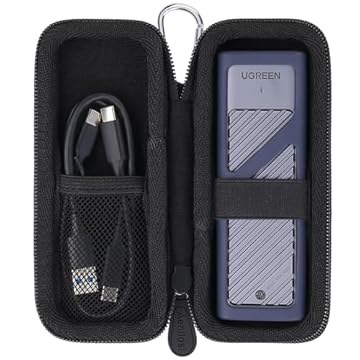Aenllosi Custodia Rigida Compatibile con UGREEN Case SSD M.2 NVMe, Borsa per SSD NVME M2 Enclosure, Case SSD M2 Organizzatore (Solo Custodia)