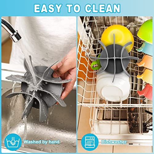 PETTOM Anti Schling Einsatz für Napf, Anti Schling Napf Hund Silikon, Slow Feeder Hundenapf Einfügung, Antischlingnapf Hunde Langsam Fressnapf mit Saugnäpfe rutschfest