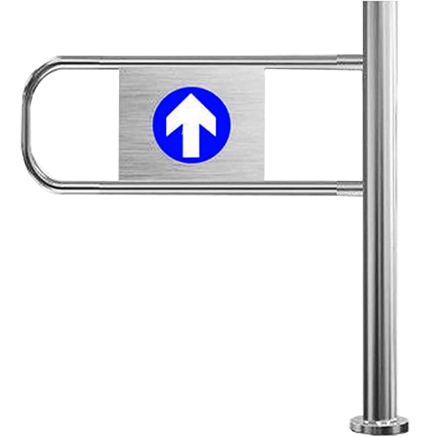 Sprężynowa bramka bezpieczeństwa, samozamykająca się metalowa bramka do kontroli dostępu do supermarketów, magazynów i sklepów (prawa, 90x100 cm)