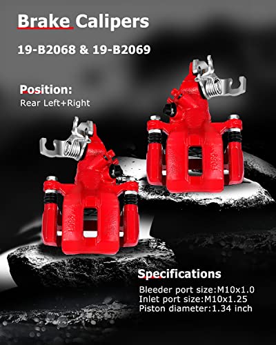 Image of cciyu 19-B2069 19-B2068 Rear Left & Right Brake Calipers W /Bracket For Acura For TSX 2004-2008,For Honda For Accord 1998-2007