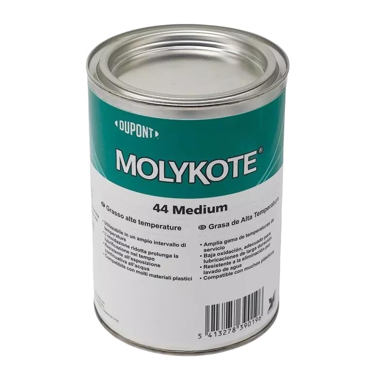 MOLYKOTE 44 Medium Grease 1kg 35.27oz Lubricante Alta Temperatura Resistencia Excelente a Ambientes Extremos Inercia y Estabilidad Química Buena Estabilidad al Cizallamiento Dow Corning 44M