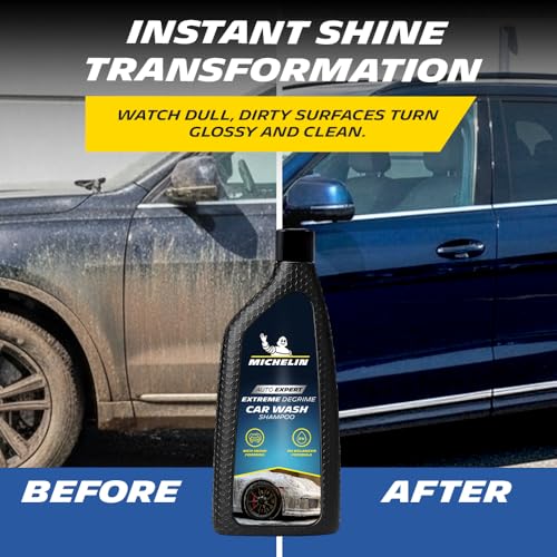 Image of MICHELIN Car Shampoo 500ml | pH Balanced & Super Concentrated Formula for Bucket & Foam Cannon Wash | High Foam for Deep Cleaning | Removes Tough Dirt & Grime | Gentle on Paint & Clear Coat